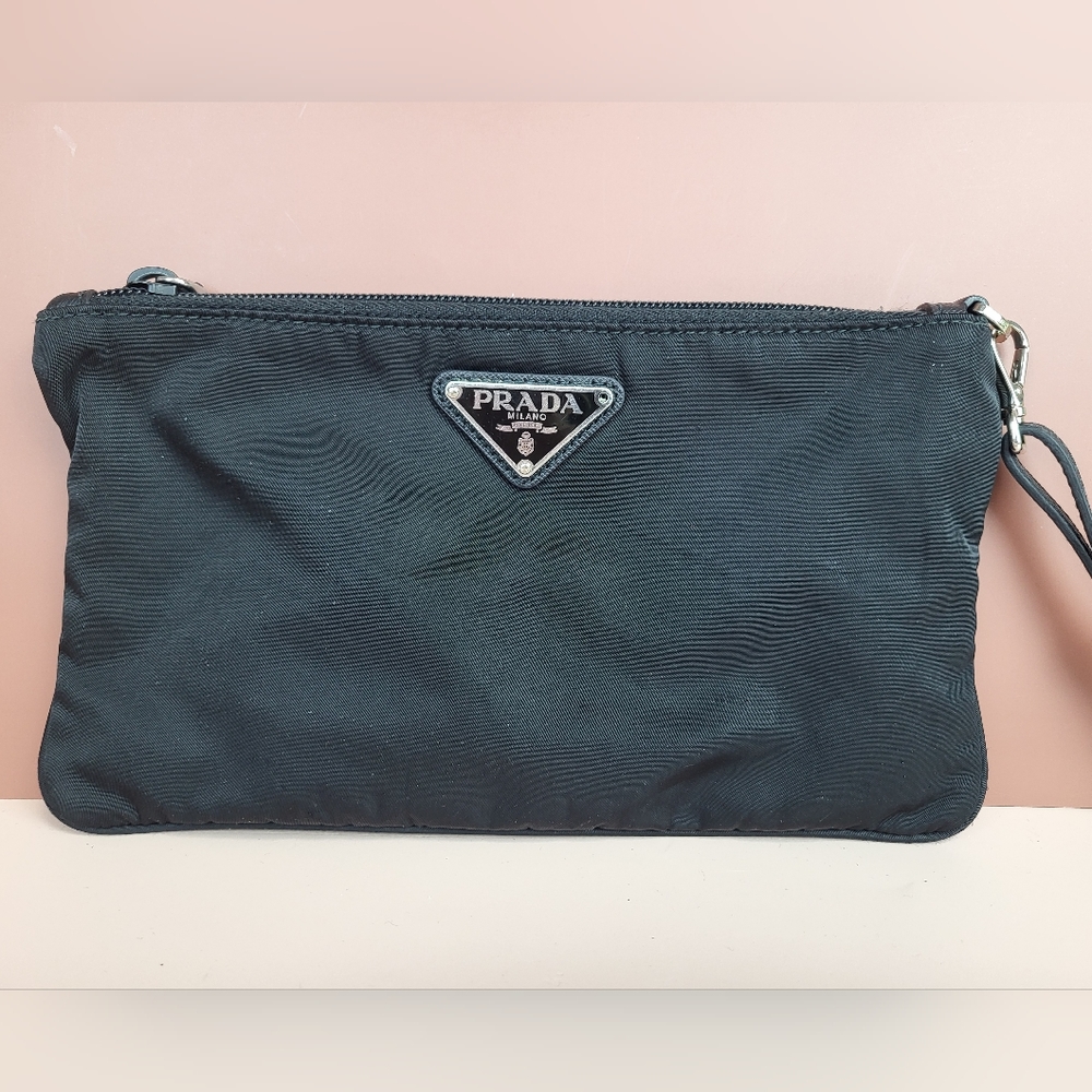 PRADA Tessuto Black Nylon Handle Bag For Women